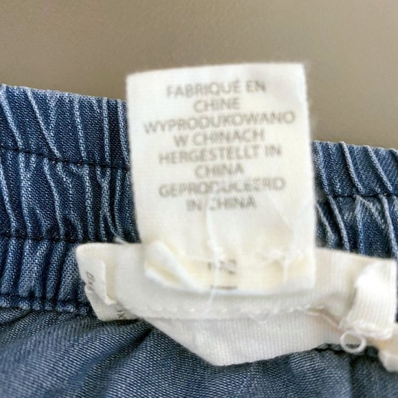 C&C California Chambray Maxi Skirt Medium M Button Front Pull-on Pockets Womens - Picture 5 of 7